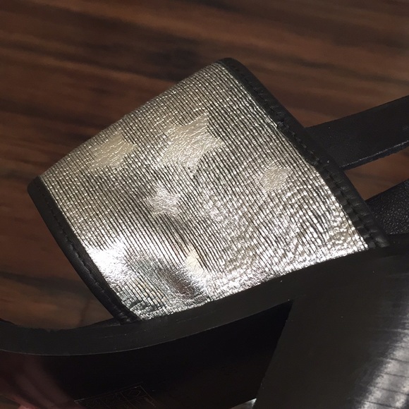 Diesel  heels open toe heels black with silver stars size 39 - Picture 9 of 9